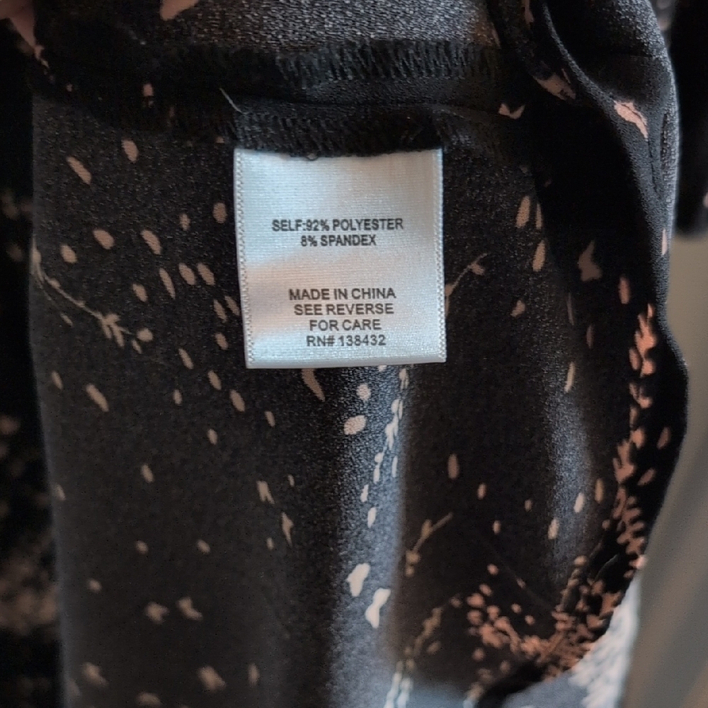 3 for$30: Modcloth Black and Pink Splatter Long Sleeve Dress - Picture 5 of 5